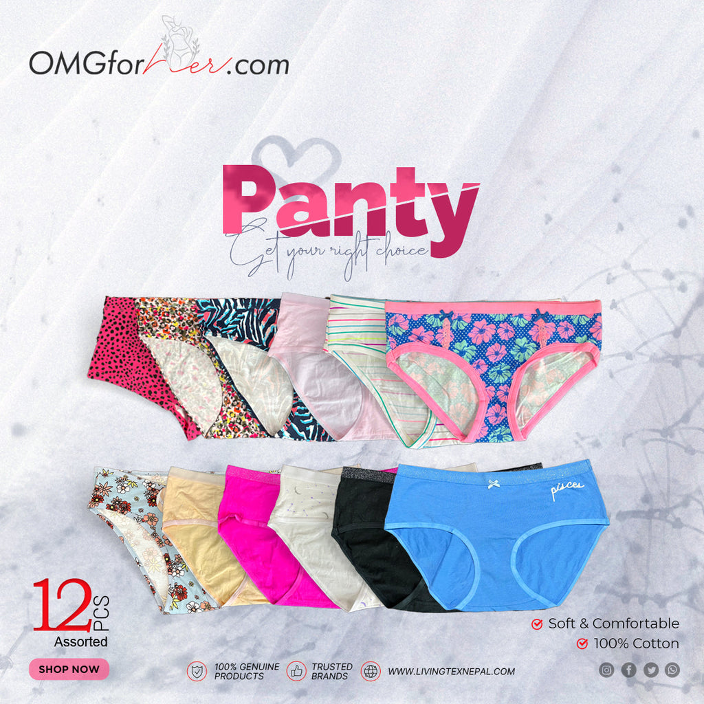 6 PC's Assorted/ Random Design Women Sexy Panties Soft Cool